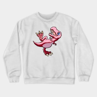 Cute Pink Dino Crewneck Sweatshirt